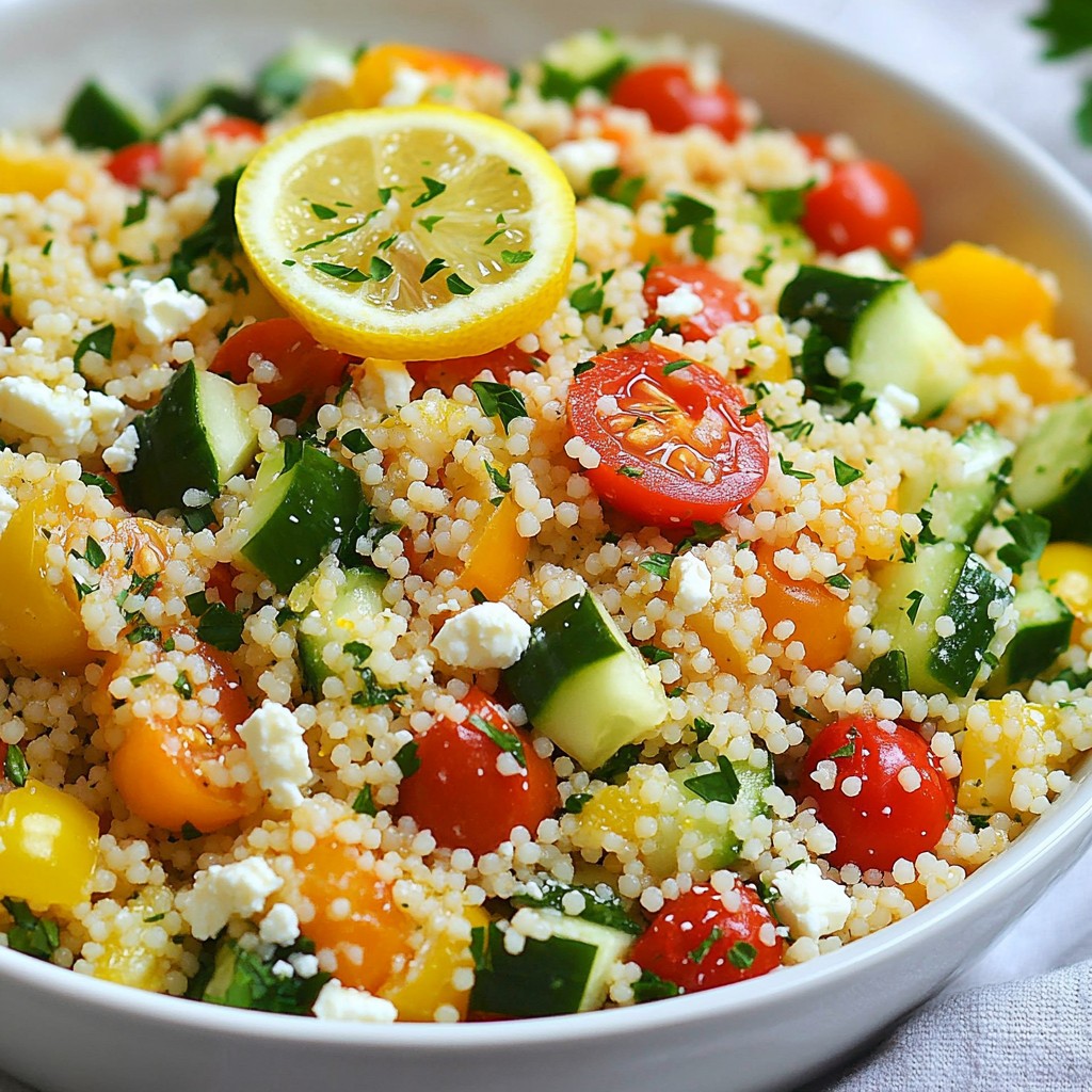 Lemon Garlic Couscous Salad Frisch und Einfache Zubereitung