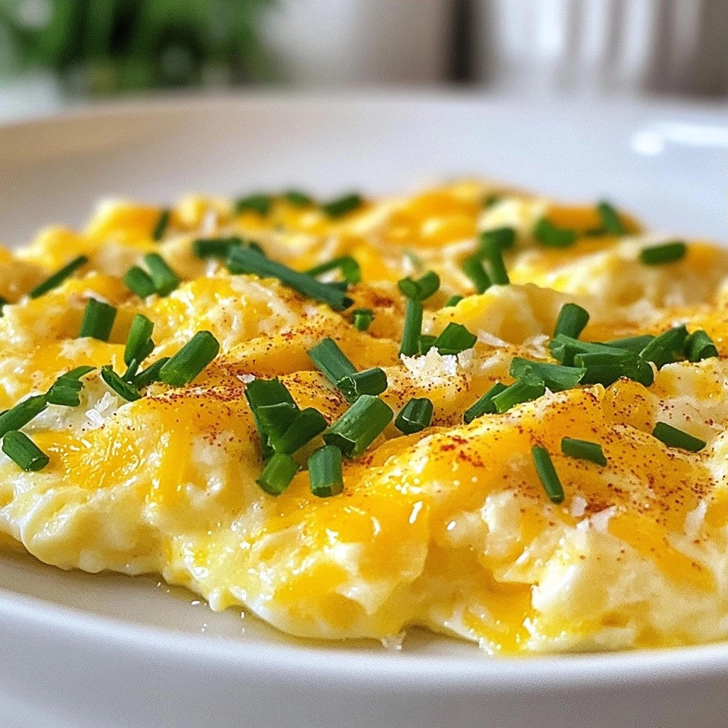 Fluffy Keto Cheese and Chive Scramble Rezeptideen