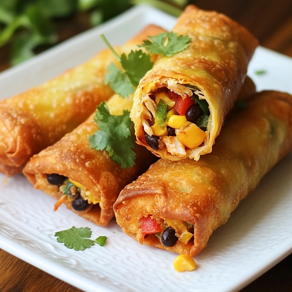 Köstliche Southwest Chicken Egg Rolls Schnell zubereiten