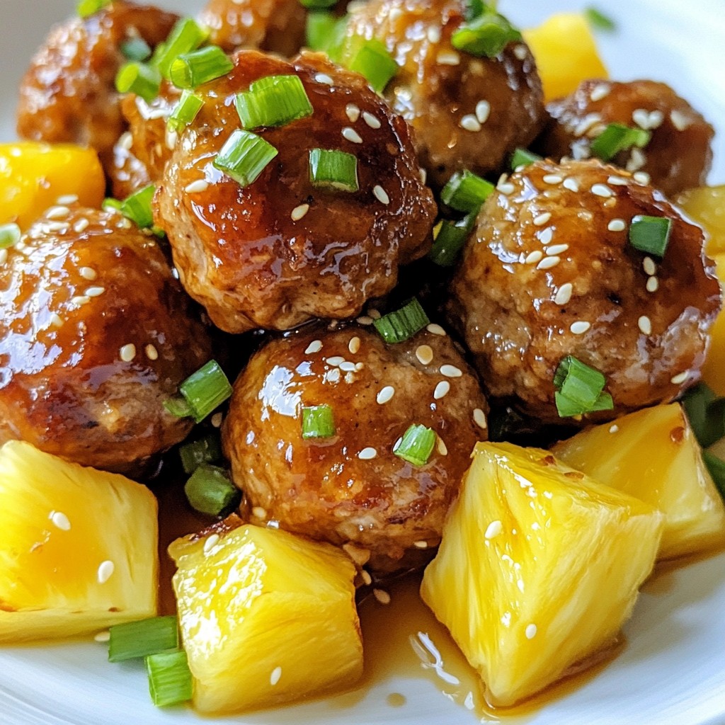 Pineapple Teriyaki Meatballs Einfache und köstliche Rezeptidee