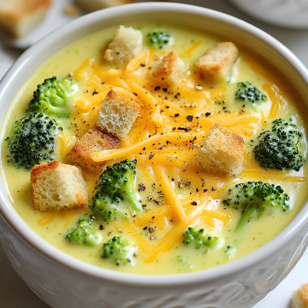 Broccoli Cheddar Soup Cremig und Einfach Zubereiten