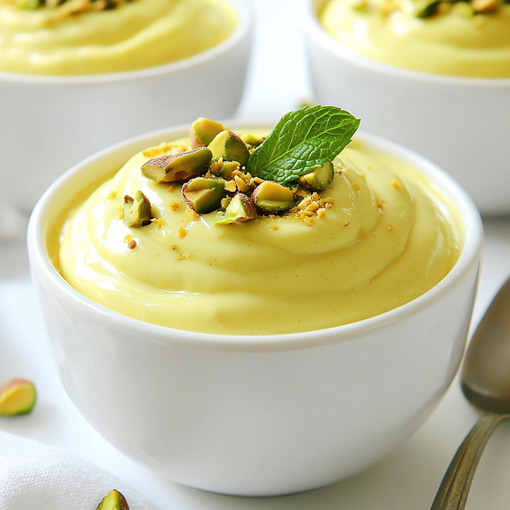 Creamy Low-Carb Pistachio Pudding Einfach und Lecker