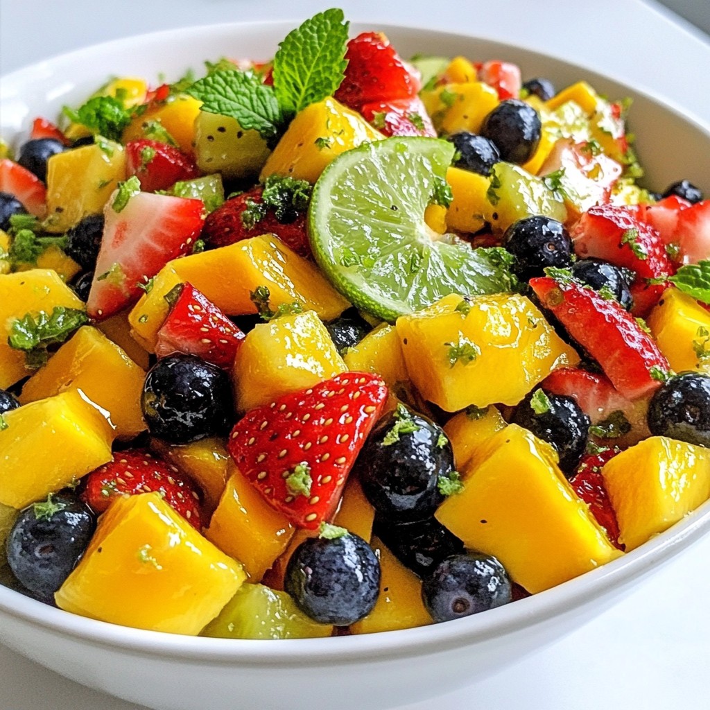 Honig Limetten Obstsalat Frisch und Fruchtig Rezept