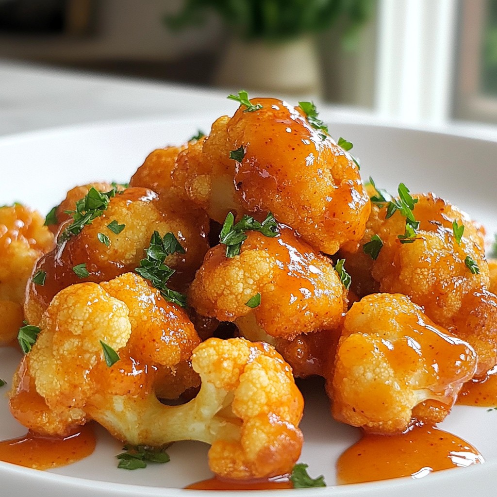 Buffalo Cauliflower Bites Knusprig und Lecker Rezept