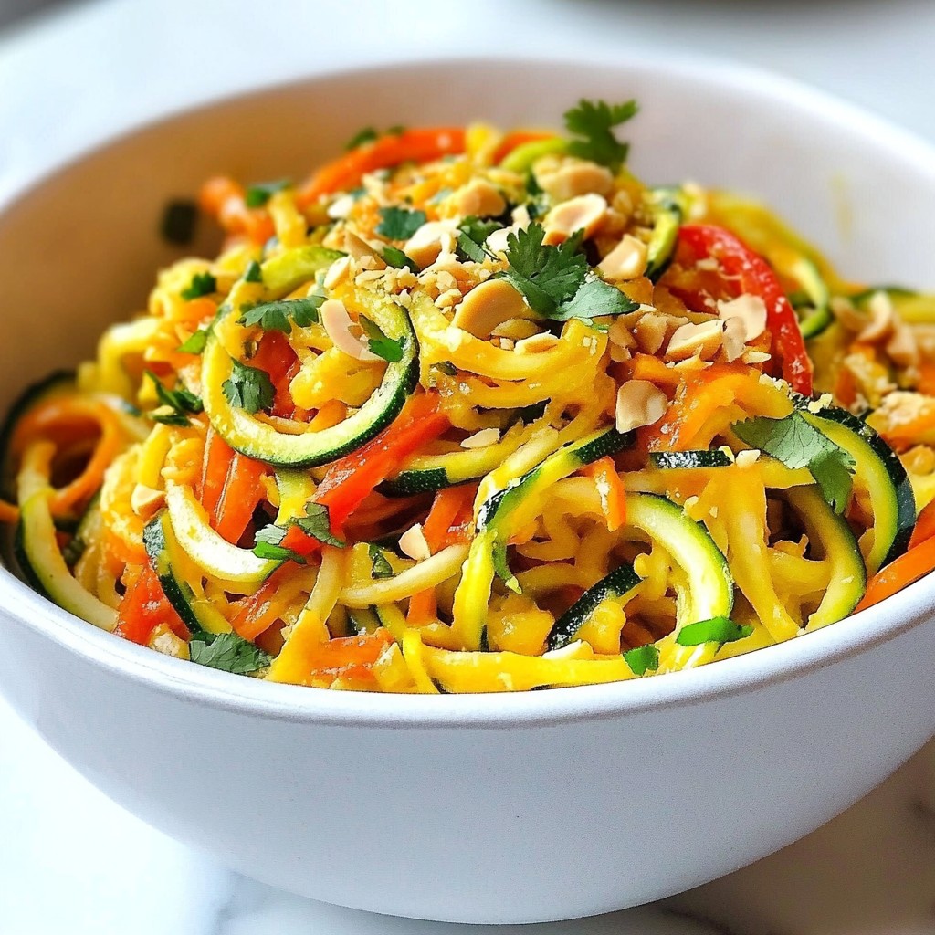 Veggie Pad Thai Zoodles Köstlicher und gesunder Genuss