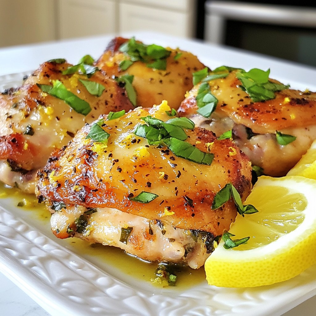 Savory Keto Lemon Basil Chicken Thighs Einfach Zubereiten