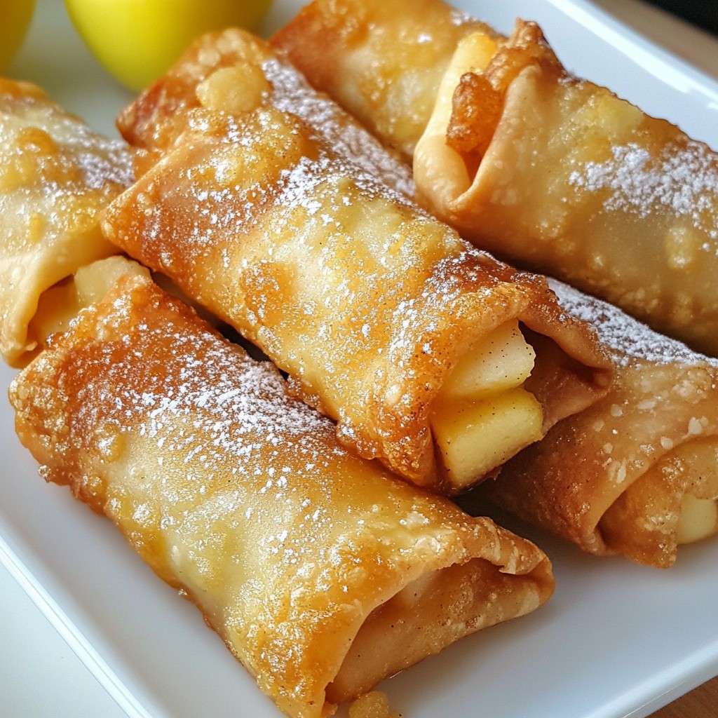 Air Fryer Apple Pie Egg Rolls Lecker und Knusprig