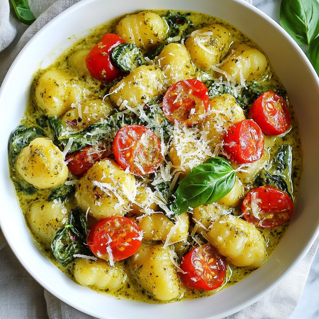One-Pot Creamy Pesto Gnocchi Schnelles Genussrezept