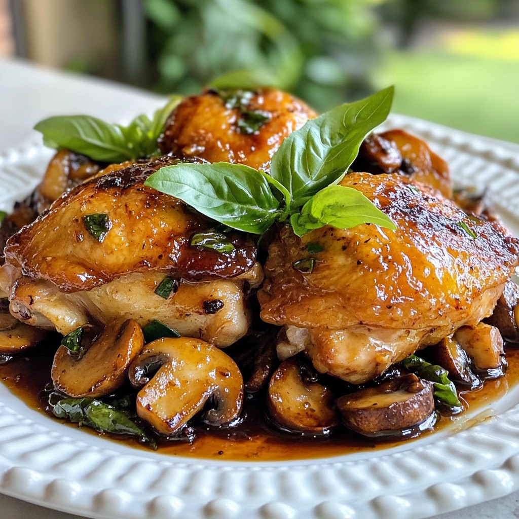 Savory keto Balsamic Chicken with Mushrooms Rezept