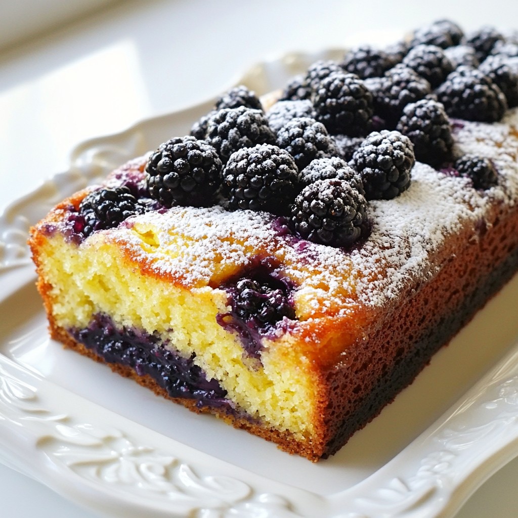 Köstlicher Lemon Blackberry Yogurt Loaf Einfacher Genuss