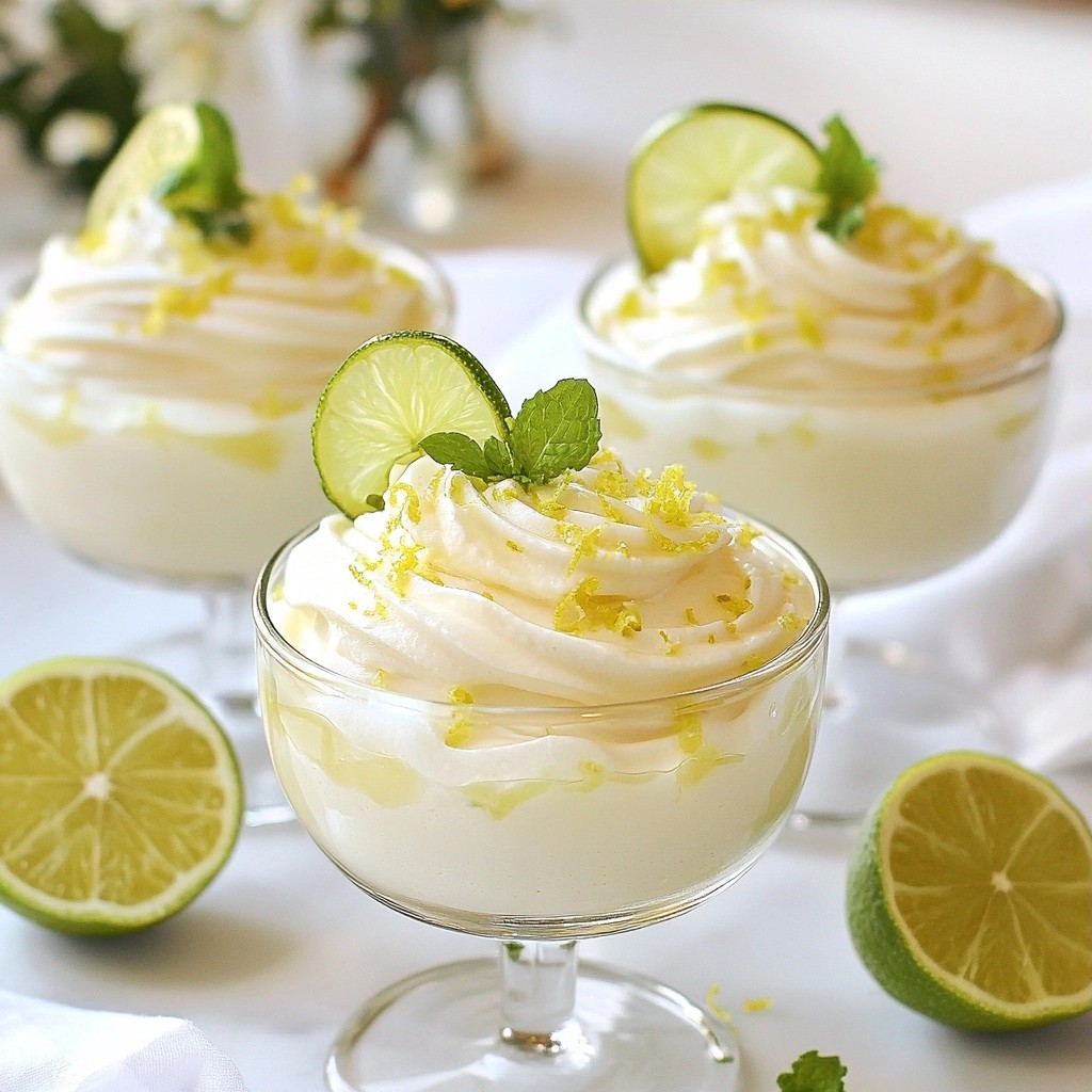Cremefreie Kokos-Limetten-Mousse Einfach und Köstlich
