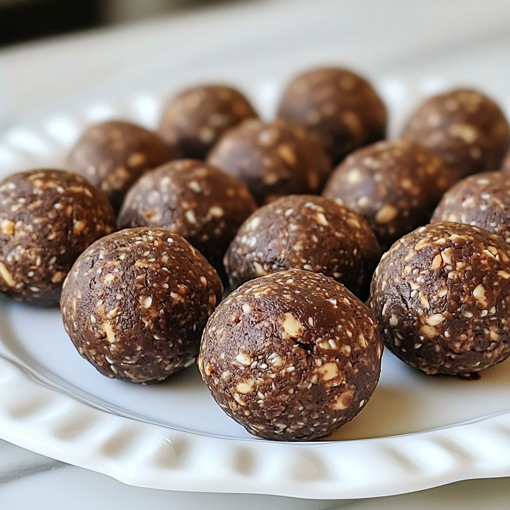 Schokoladen-Erdnussbutter Energie Kugeln Kraftvoll Snack