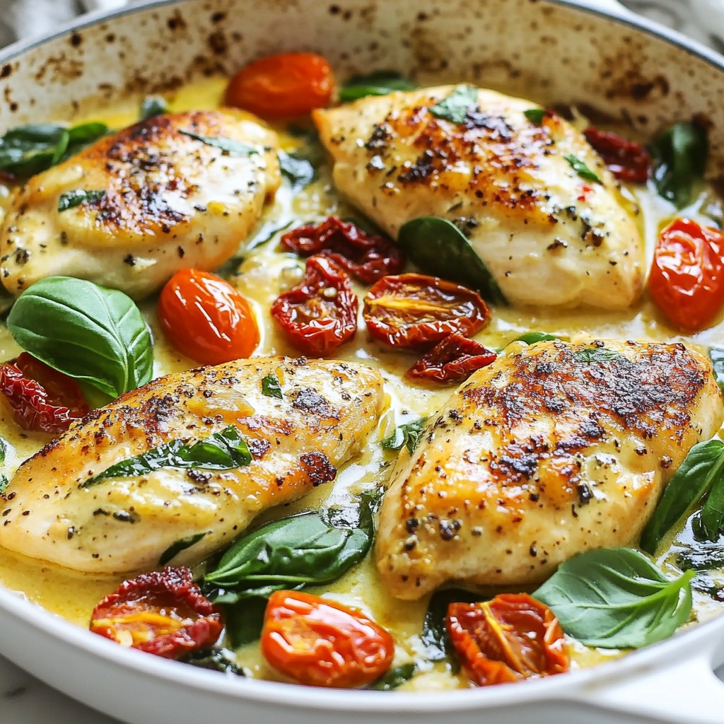 Savory Keto Tuscan Chicken Skillet Einfache Rezeptidee