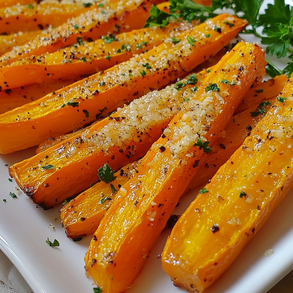 Garlic Parmesan Roasted Carrots Einfach und Lecker