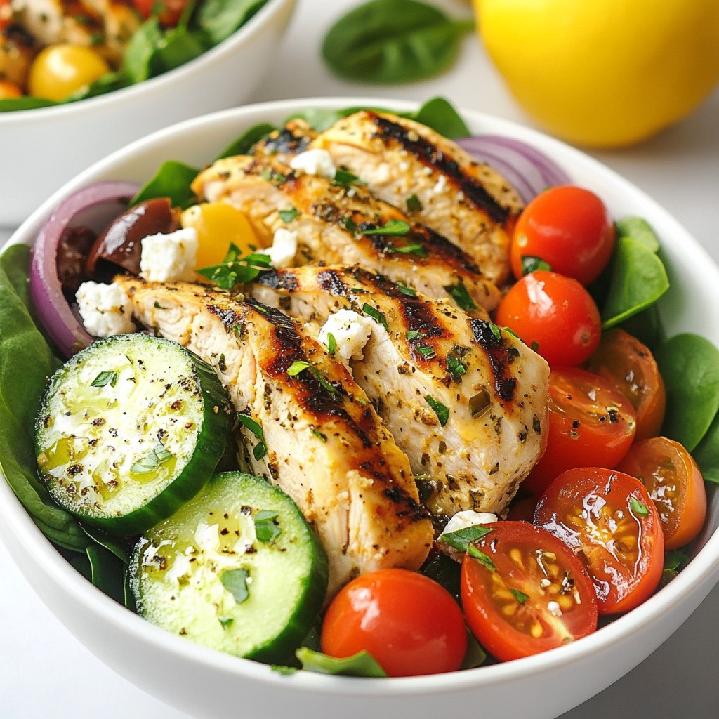 Low-carb Mediterranean Chicken Bowls leicht zubereiten