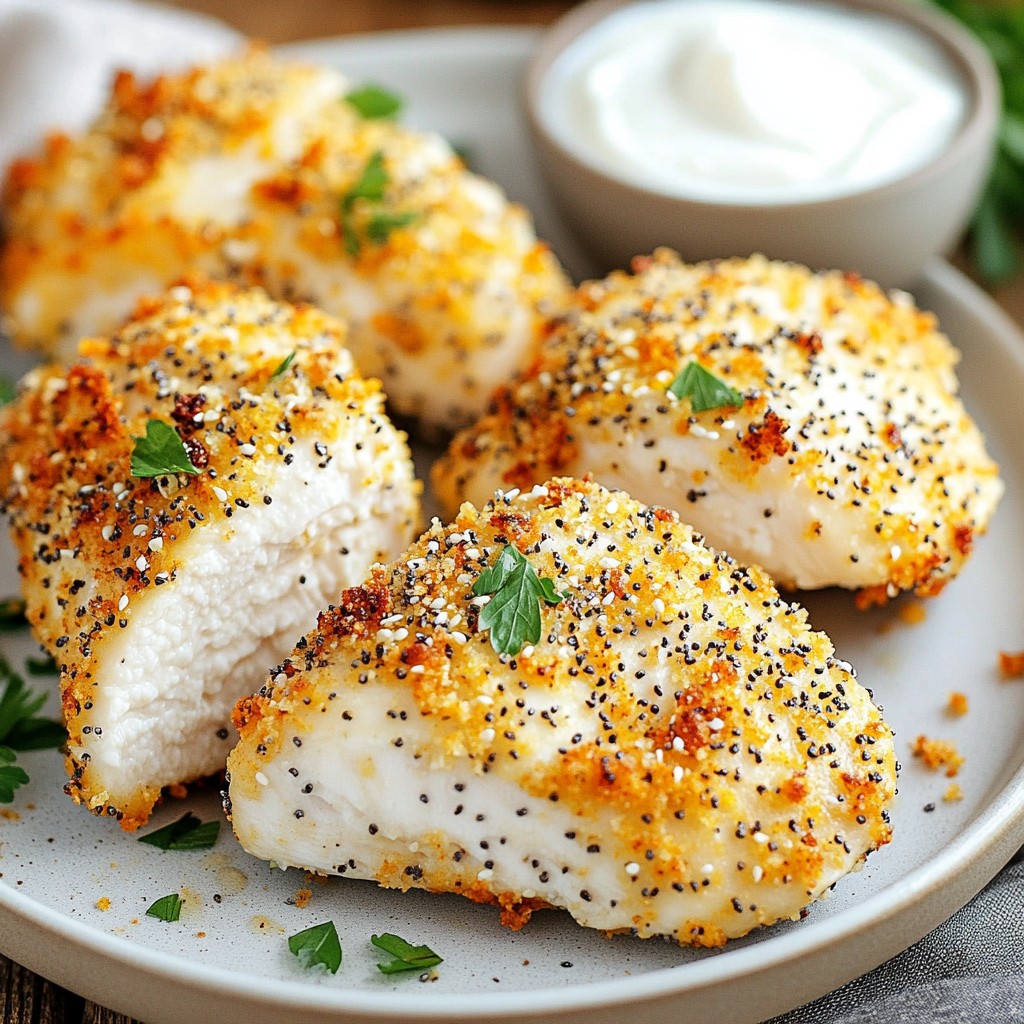 Air Fryer Everything Bagel Chicken Knusprig und Lecker