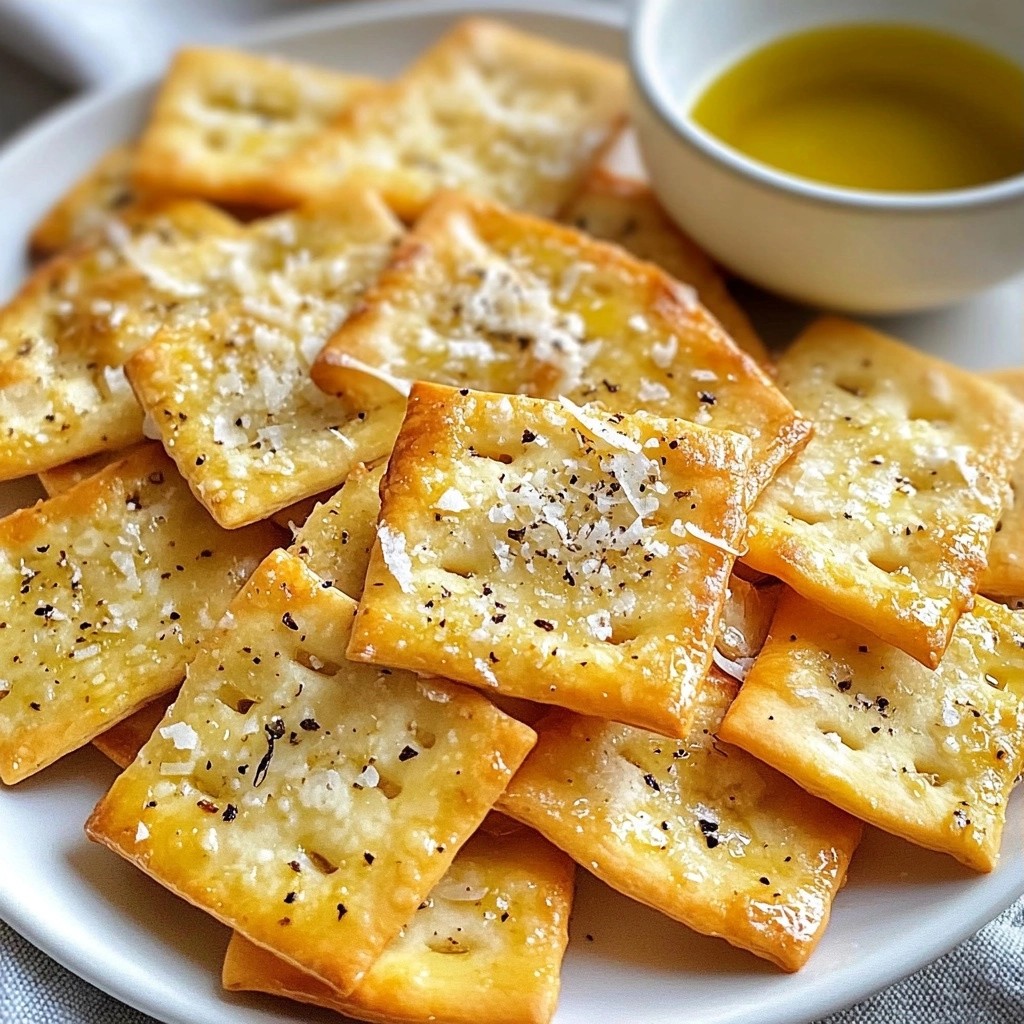 Savory Keto Garlic Parmesan Crackers Knusprige Snacks