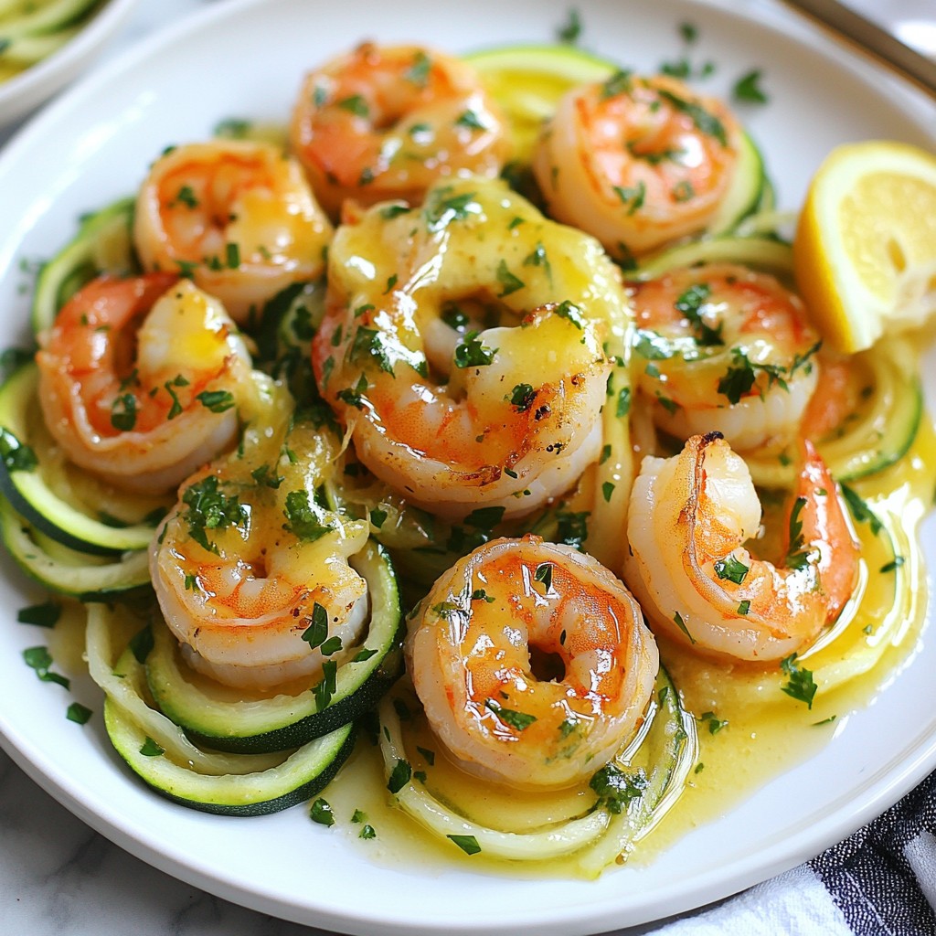 Low-carb Garlic Butter Shrimp Schnelles und einfaches Gericht