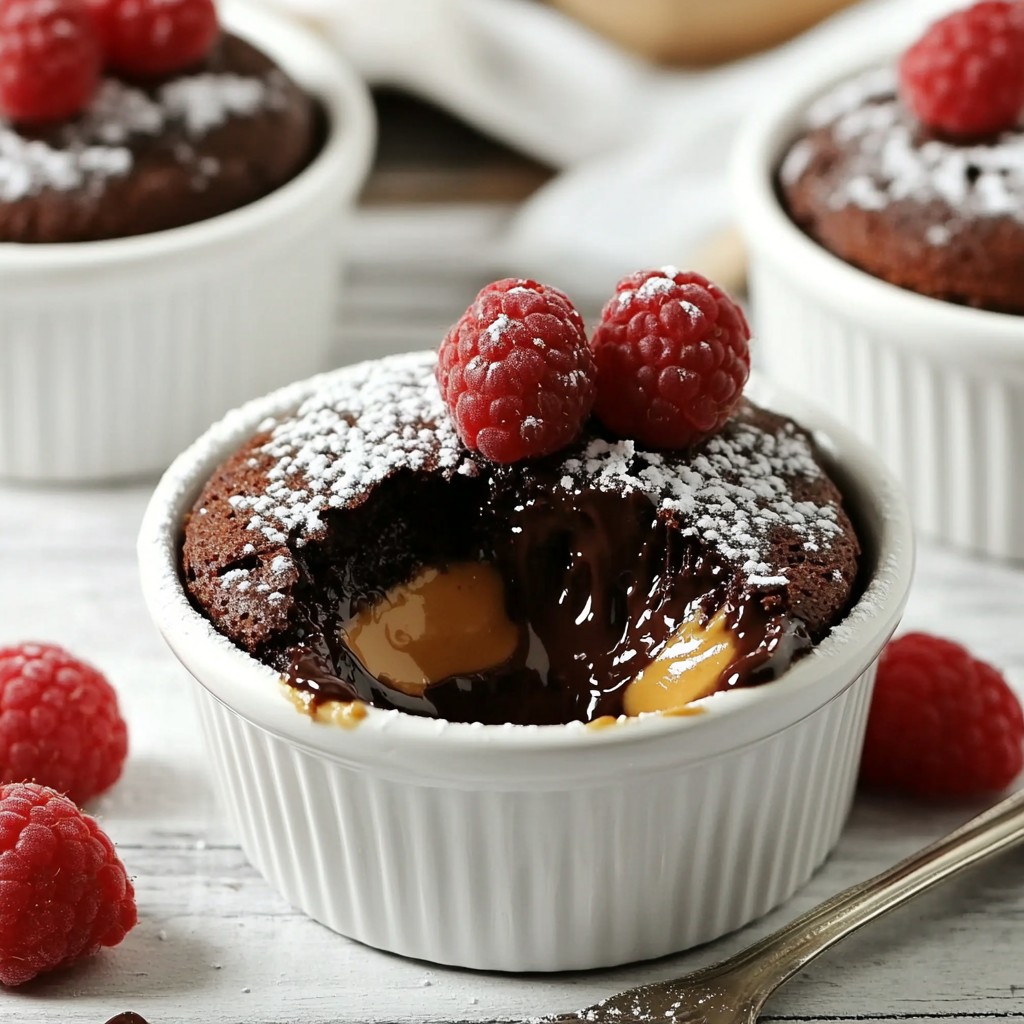 Chocolate Peanut Butter Lava Cakes Köstliche Delikatesse
