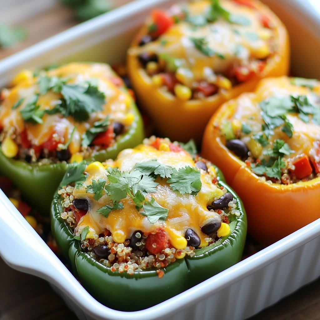 Quinoa gefüllte Paprika gesunde und schmackhafte Mahlzeit