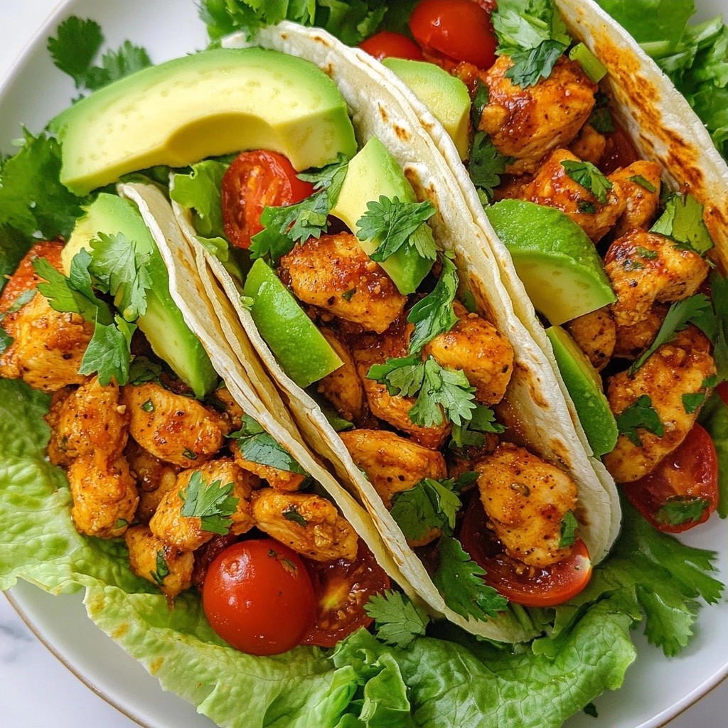 Tangy Keto Cilantro Lime Chicken Tacos Rezept