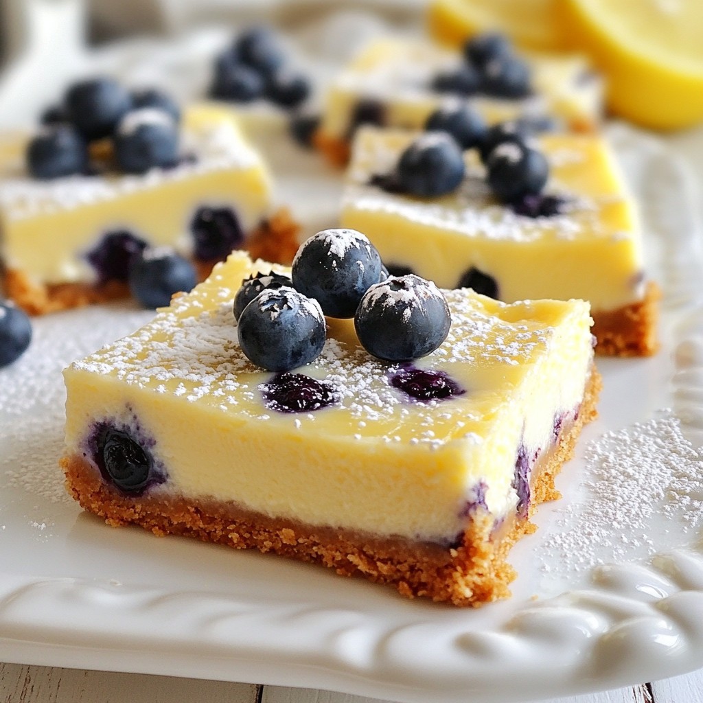 Leckere Lemon Blueberry Cheesecake Bars einfach zubereiten