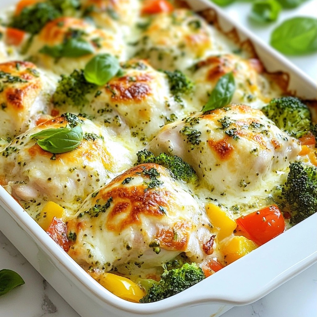Herzhafter Keto italienischer Hühnchenauflauf einfach
