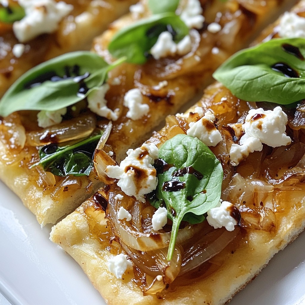 Karamellisierte Zwiebel Ziegenkäse Fladenbrot Leckerheit