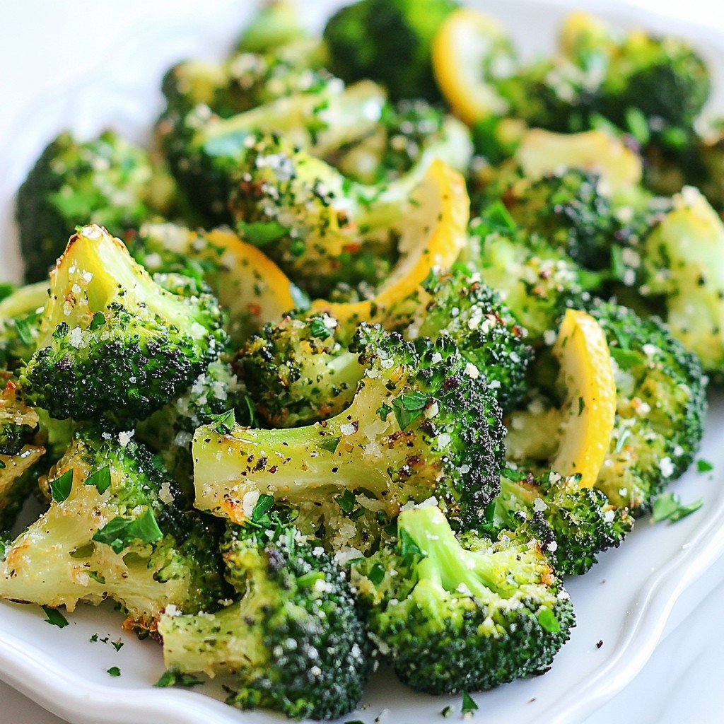Lemon Garlic Roasted Broccoli Einfache und leckere Beilage
