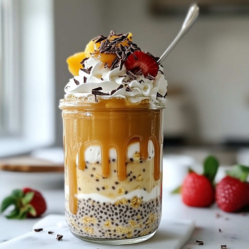 Caramel Macchiato Overnight Oats Einfach und Lecker