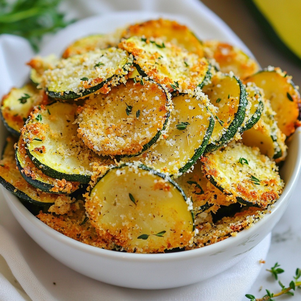 Crispy Keto Parmesan Zucchini Chips Gesund und Lecker