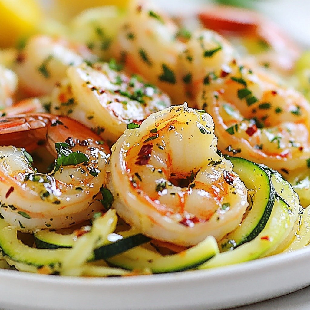 Garlic Shrimp Scampi Zoodles Einfache und leckere Mahlzeit