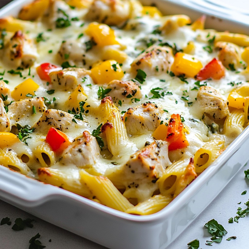 Cajun Chicken Alfredo Bake Schnelles und Einfaches Gericht