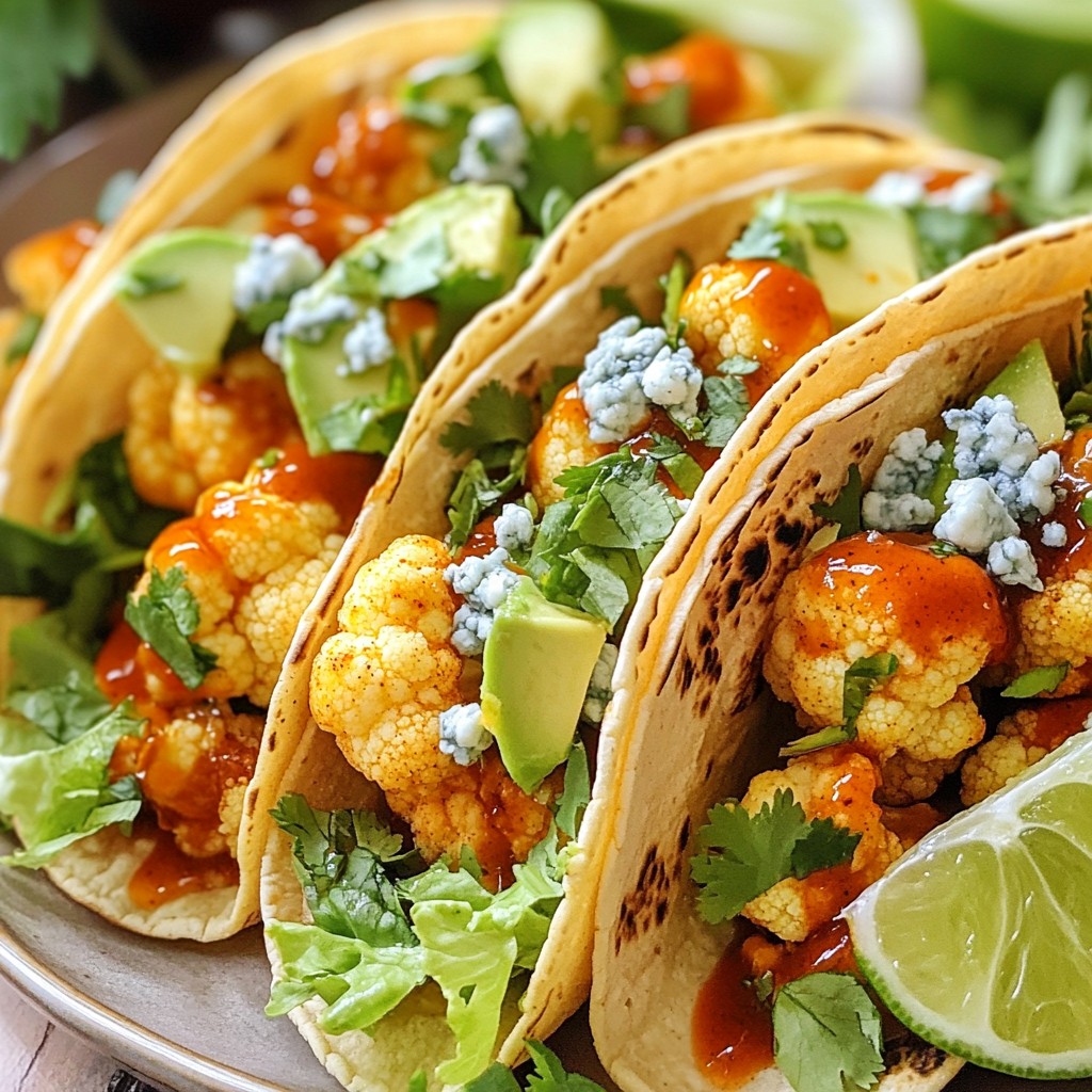 Buffalo Cauliflower Tacos Kräftiger Genuss für jeden