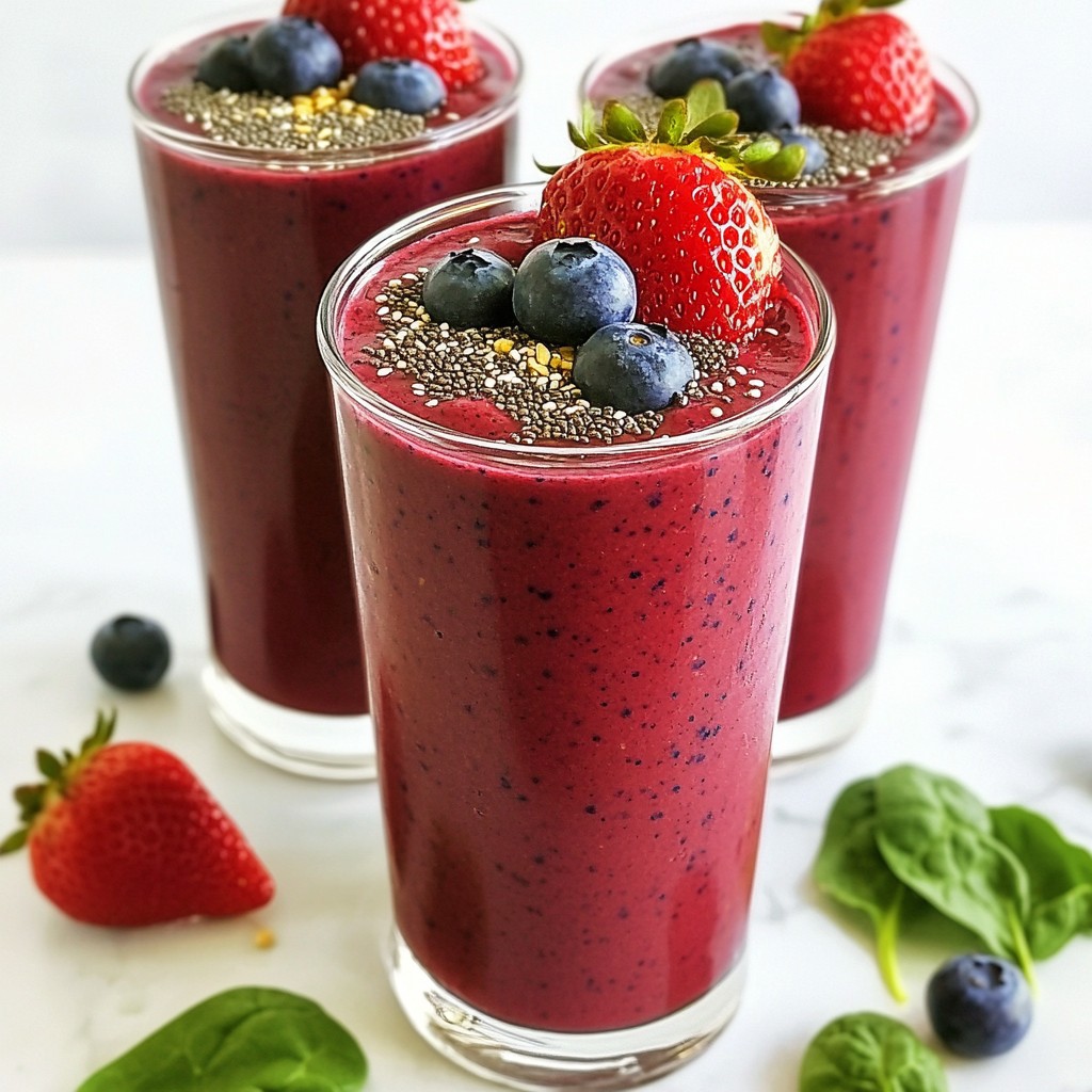 Berry Spinach Smoothie Kraftvoll und Gesund Genießen