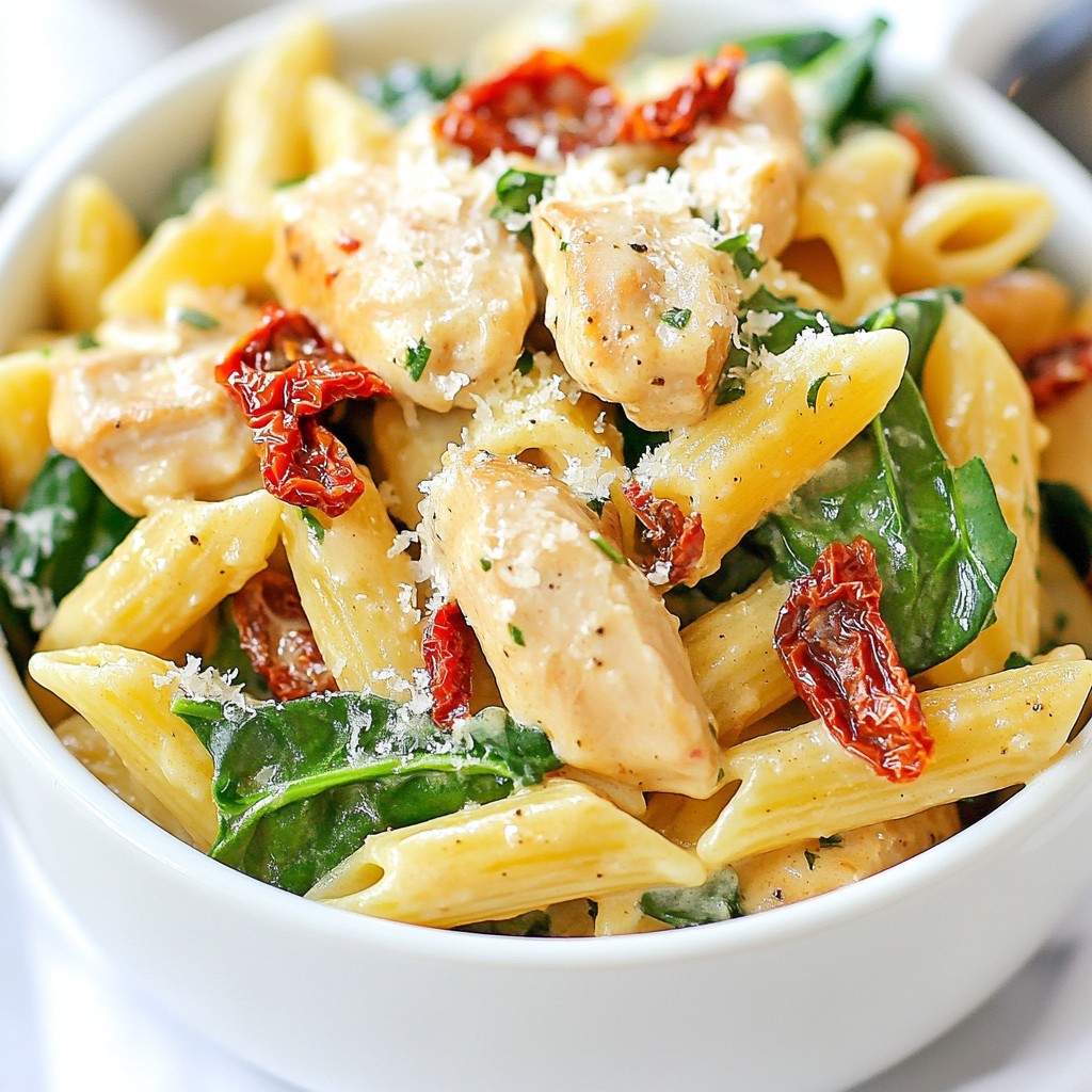 Instant Pot Creamy Tuscan Chicken Pasta Genuss rezept