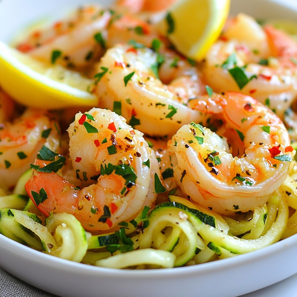 Low-carb Garlic Butter Shrimp Schnelles Genussrezept