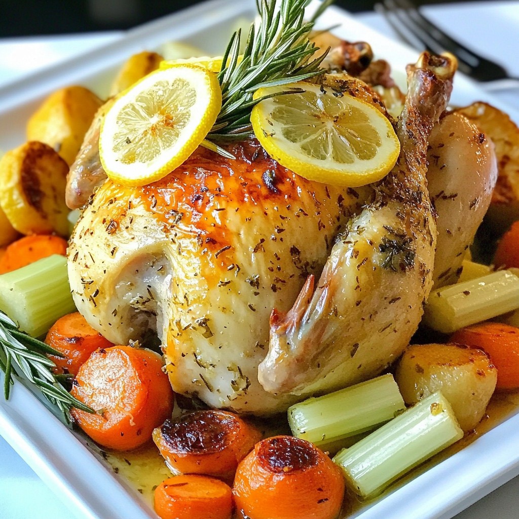 Lemon Garlic Roast Chicken Einfach und Lecker料理