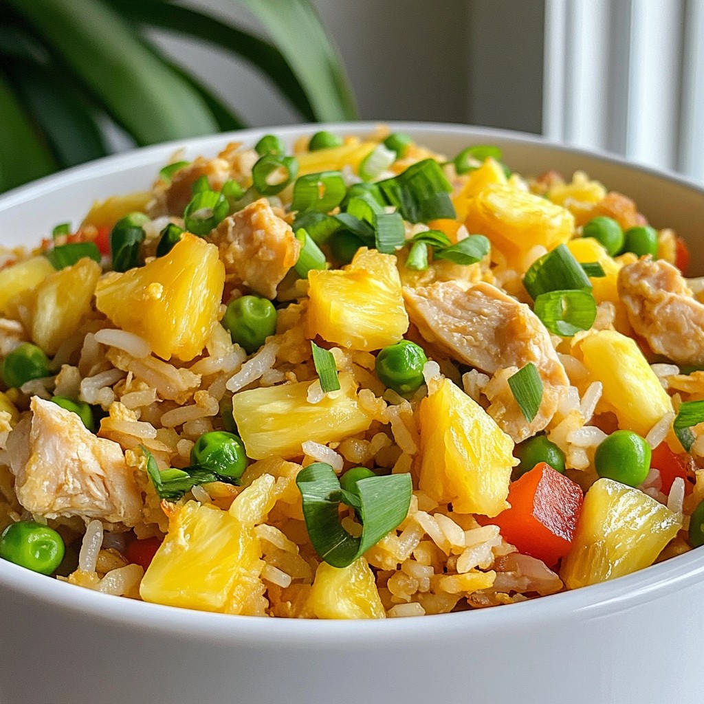 Hawaiian Chicken Fried Rice Einfaches Rezept fürs Abendessen