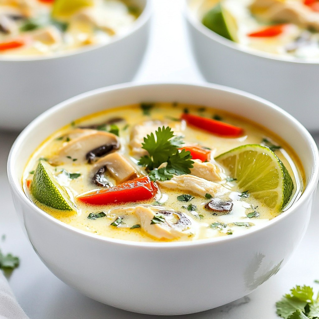 Kokos-Limetten-Hühnchensuppe Herzhaft und lecker