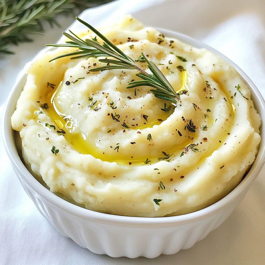 Herb Garlic Mashed Potatoes Schmackhafte Beilage