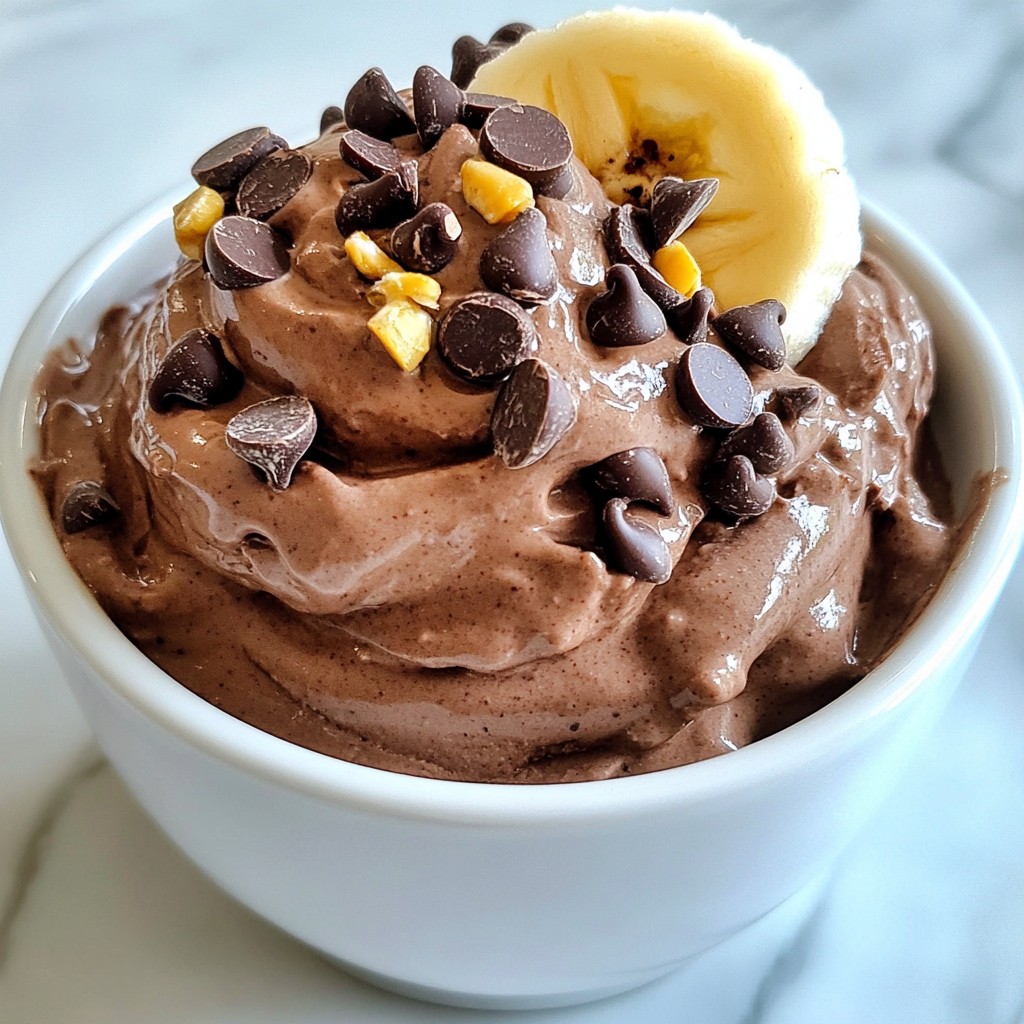 Schokoladen-Bananen-Nice Cream Einfacher Genuss