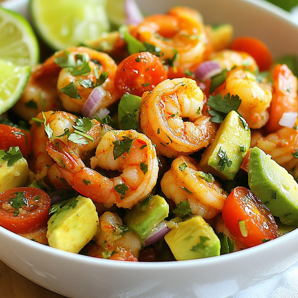 Spicy Shrimp Avocado Salad Lecker und Frisch Genießen
