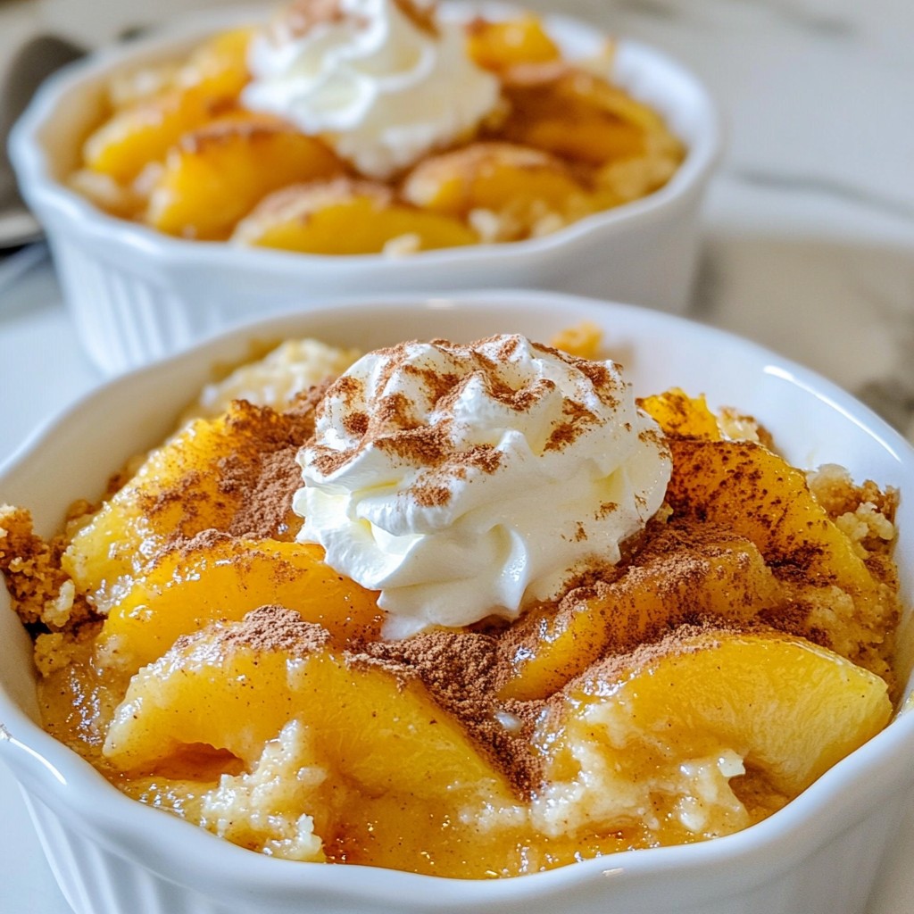 Peach Cobbler Dump Cake Einfaches und Leckeres Rezept