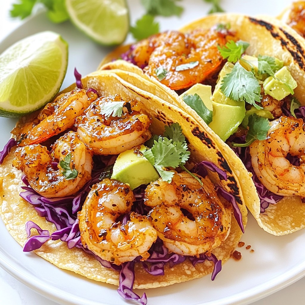 Würzige Knoblauchgarnelen-Tacos Einfache und Leckereien