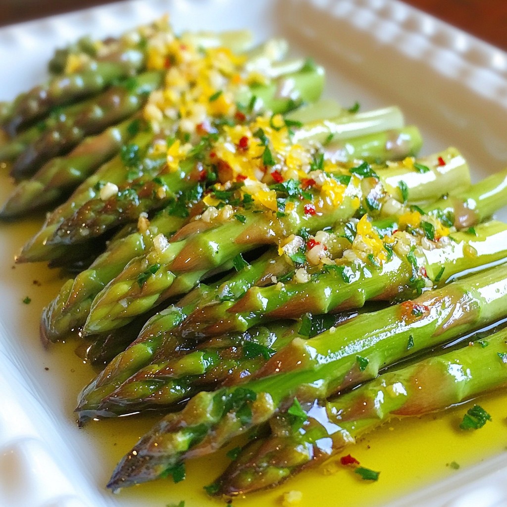 Lemon Garlic Roasted Asparagus Einfaches Genussrezept