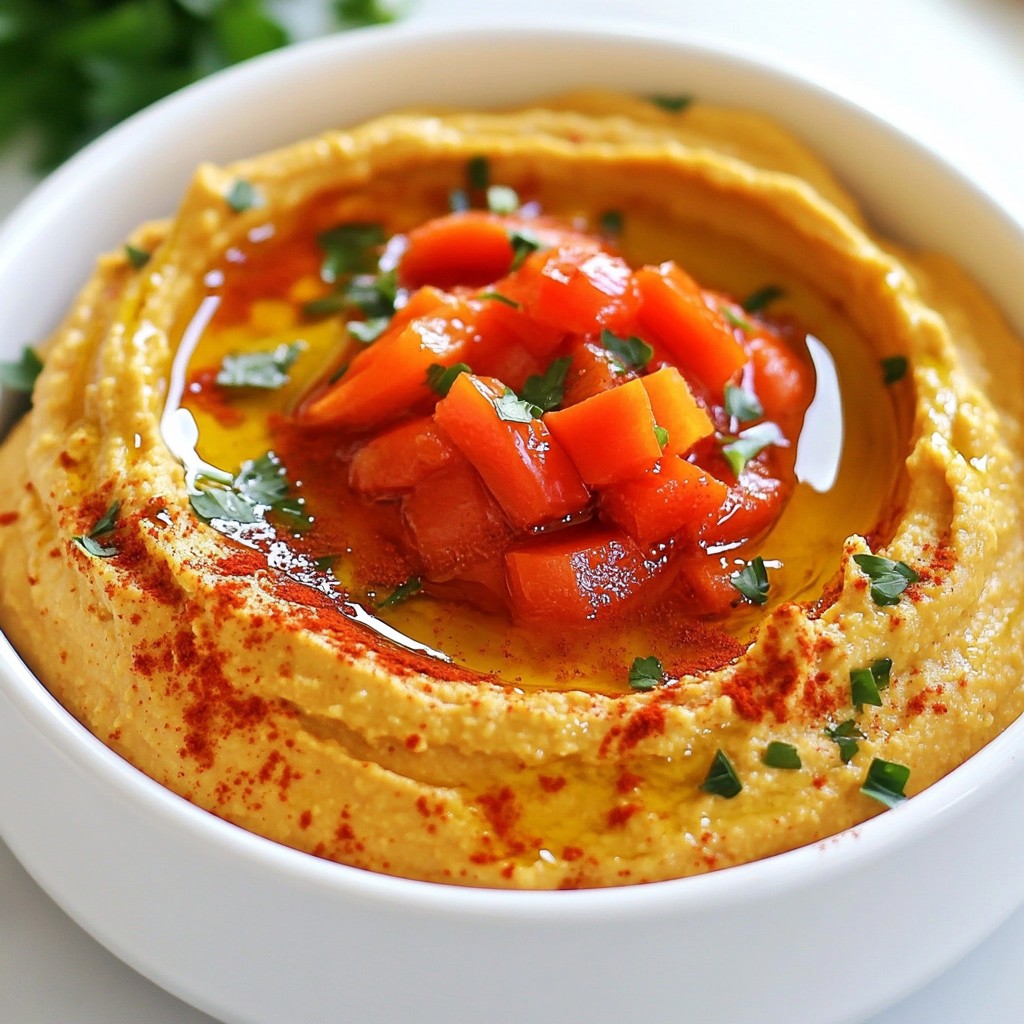 Roasted Red Pepper Hummus Einfache und köstliche Zubereitung