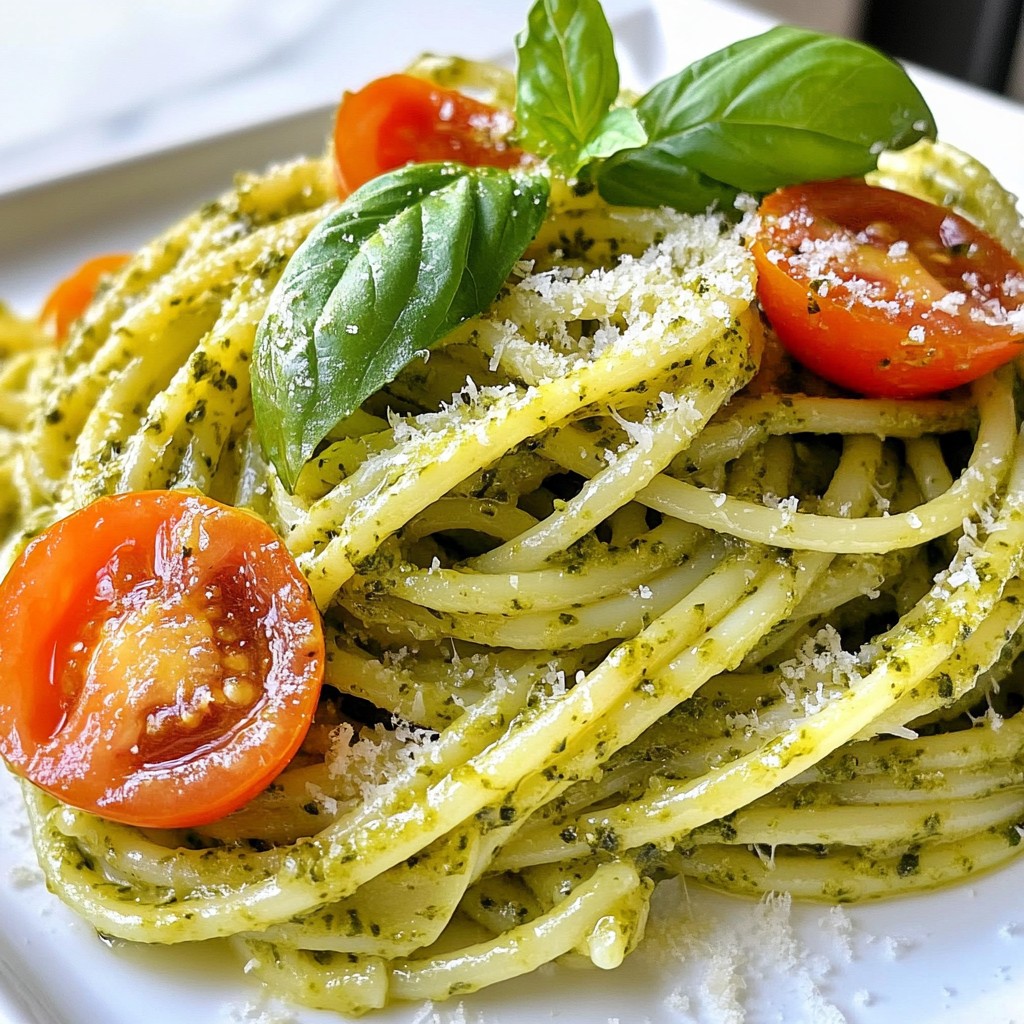 Lemon Basil Pesto Pasta Schnelle und leckere Mahlzeit