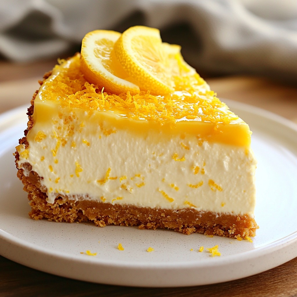 Zuckerfreier Keto Lemon Cheesecake Frisch und Lecker