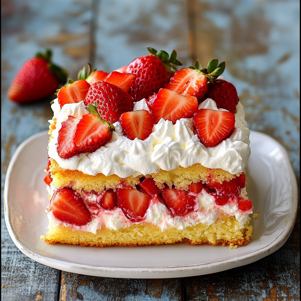 Strawberry Shortcake Poke Cake Einfache und Leckereien